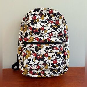 NWT Disney Bioworld Mickey Mouse Print Full Size Backpack